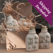 Handmade Small Ceramic Bottle "Enjoy the Little Things in Life." Handmade Small Ceramic Bottle "Enjoy the Little Things in Life."